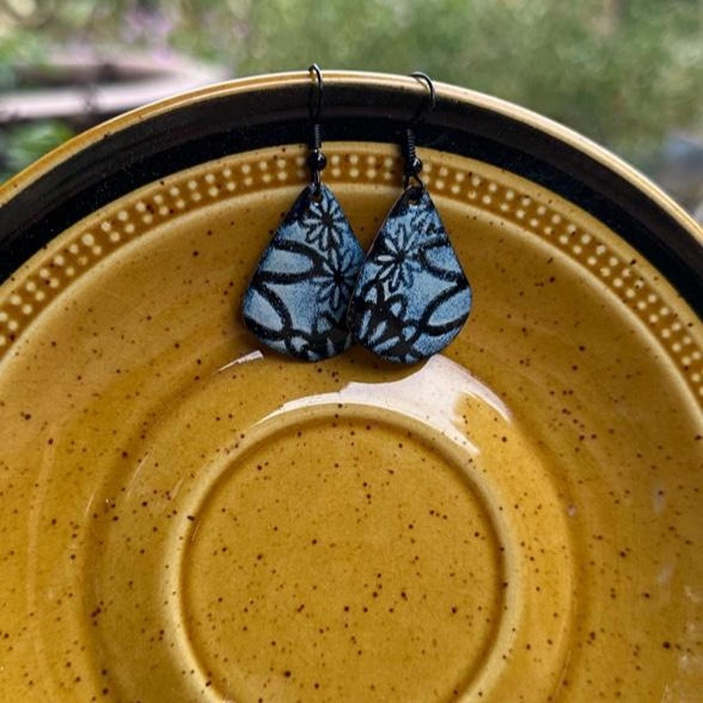 Ceramic Floral Earrings